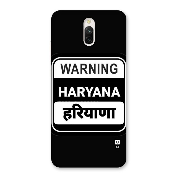 Warning Haryana Back Case for Redmi 8A Dual