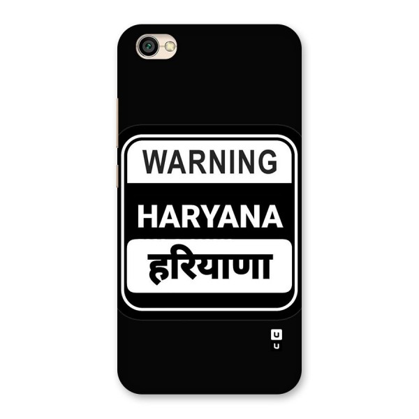 Warning Haryana Back Case for Redmi Y1 Lite