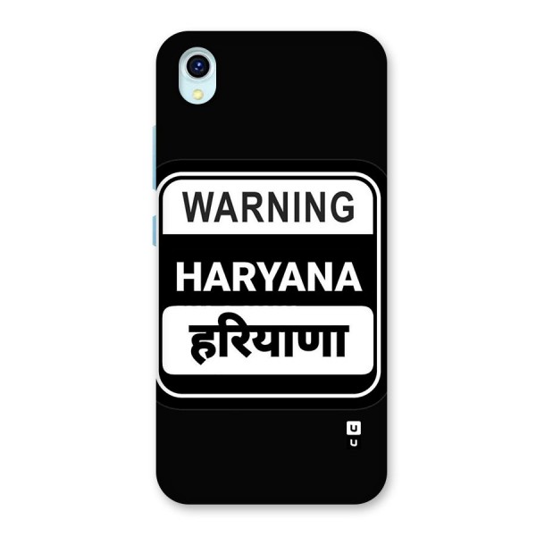 Warning Haryana Back Case for Vivo Y1s