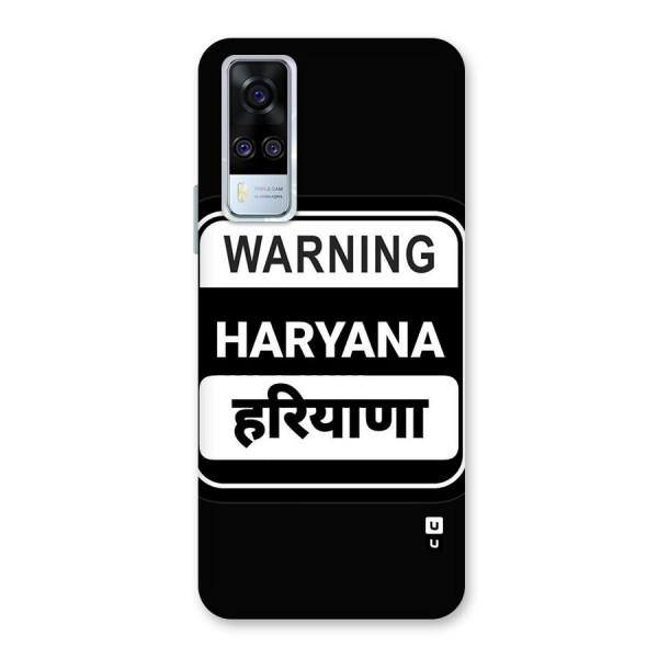 Warning Haryana Back Case for Vivo Y51