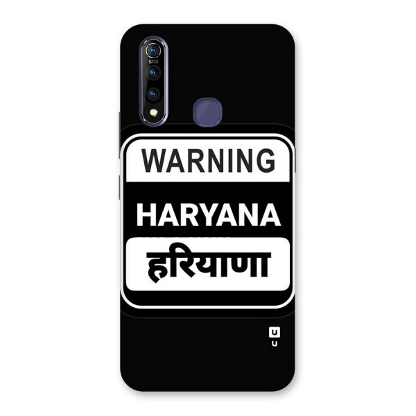 Warning Haryana Back Case for Vivo Z1 Pro