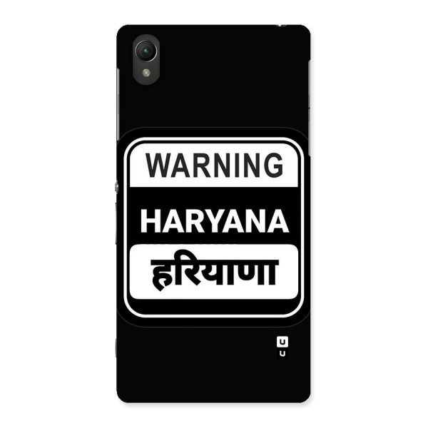 Warning Haryana Back Case for Xperia Z2
