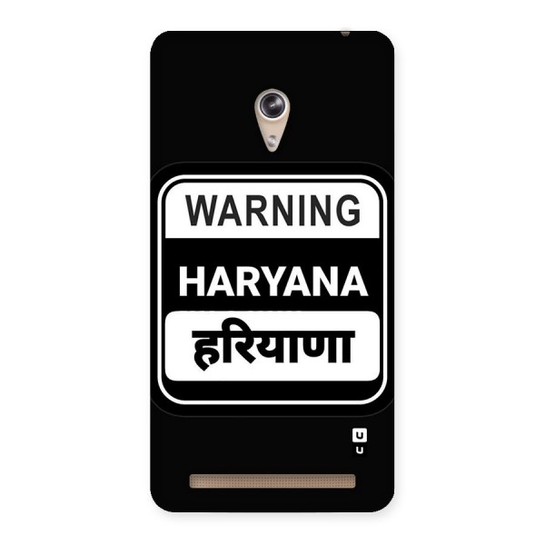 Warning Haryana Back Case for Zenfone 6