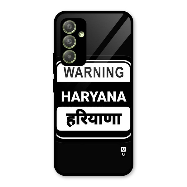 Warning Haryana Glass Back Case for Galaxy A54