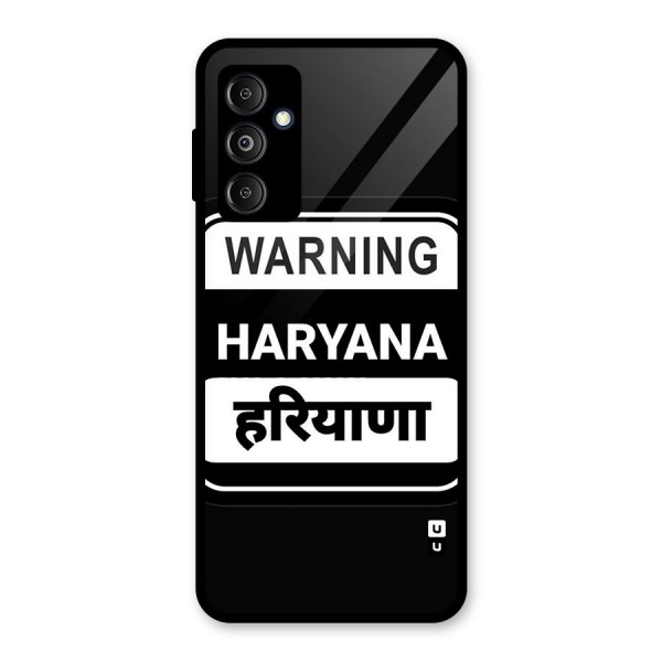 Warning Haryana Glass Back Case for Galaxy M14 5G