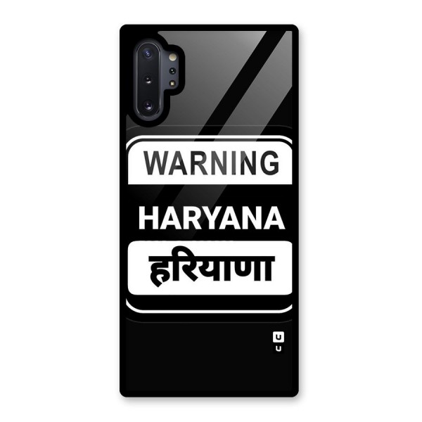 Warning Haryana Glass Back Case for Galaxy Note 10 Plus