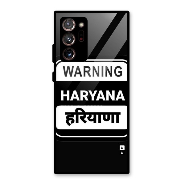 Warning Haryana Glass Back Case for Galaxy Note 20 Ultra