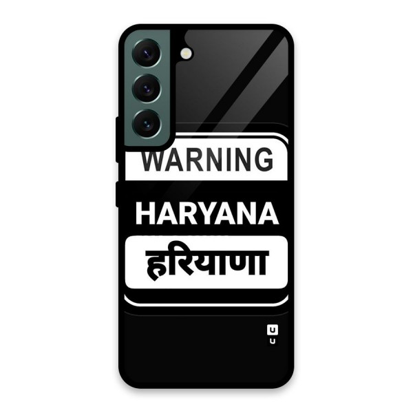 Warning Haryana Glass Back Case for Galaxy S22 5G