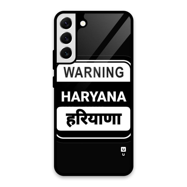 Warning Haryana Glass Back Case for Galaxy S22 Plus 5G