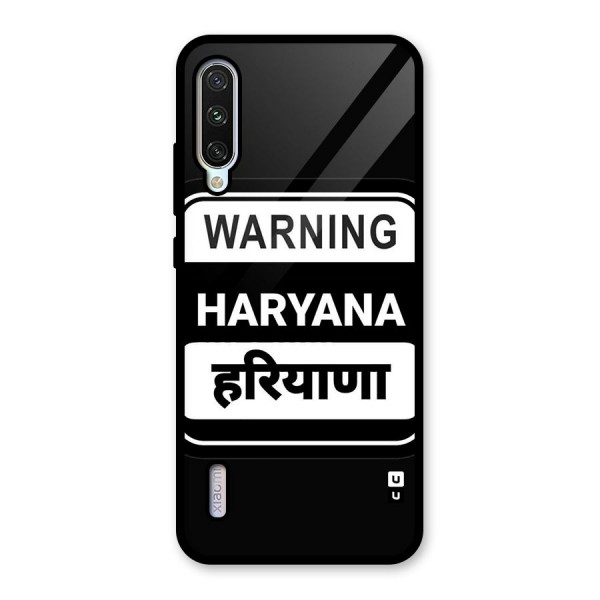 Warning Haryana Glass Back Case for Mi A3