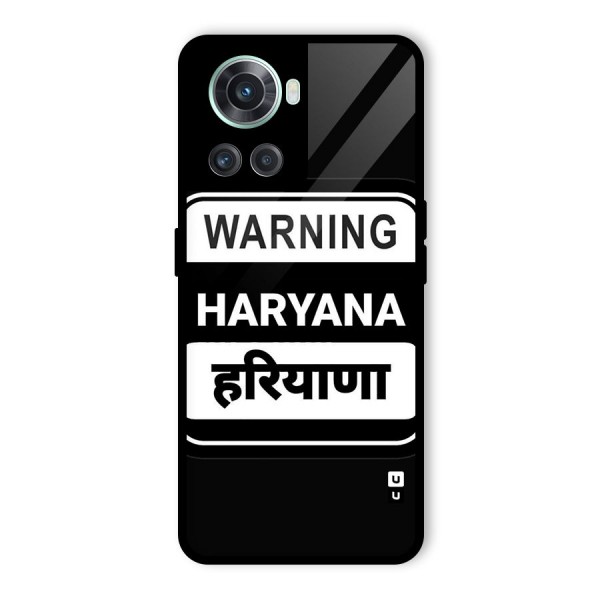 Warning Haryana Glass Back Case for OnePlus 10R