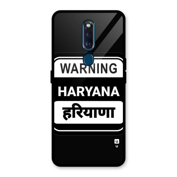 Warning Haryana Glass Back Case for Oppo F11 Pro