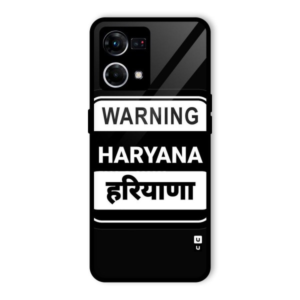 Warning Haryana Glass Back Case for Oppo F21 Pro 4G