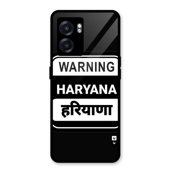 Warning Haryana Glass Back Case for Oppo K10 (5G)