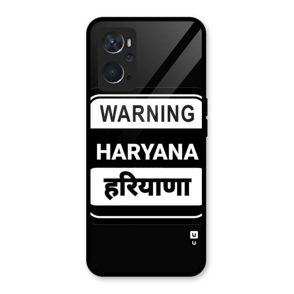 Warning Haryana Glass Back Case for Oppo K10 4G