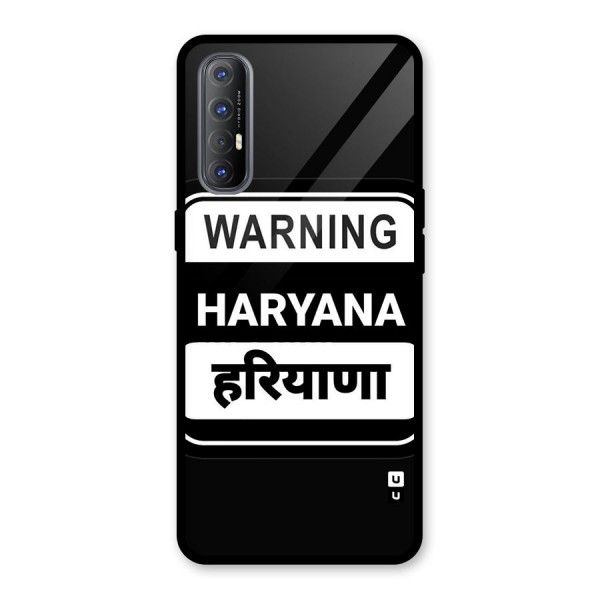 Warning Haryana Glass Back Case for Oppo Reno3 Pro