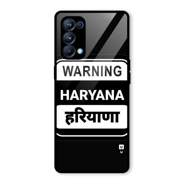 Warning Haryana Glass Back Case for Oppo Reno5 Pro 5G