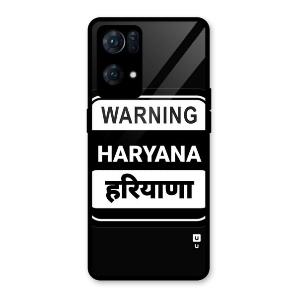 Warning Haryana Glass Back Case for Oppo Reno7 Pro 5G