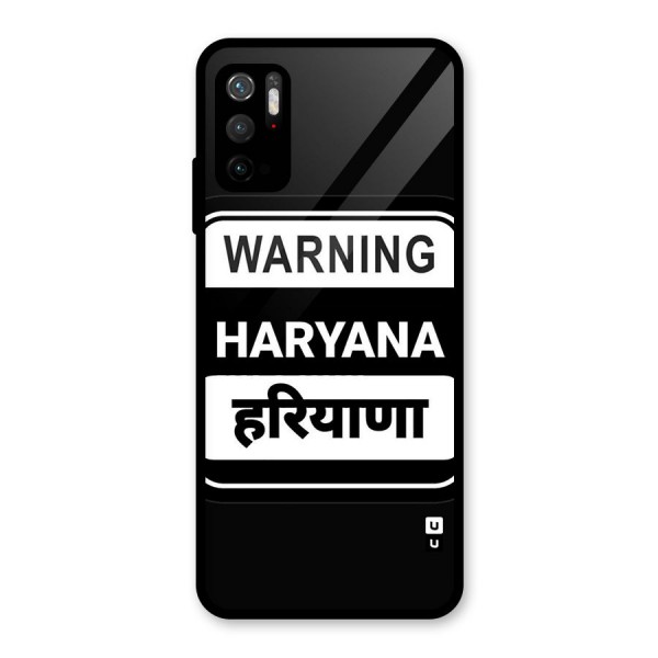 Warning Haryana Glass Back Case for Poco M3 Pro 5G