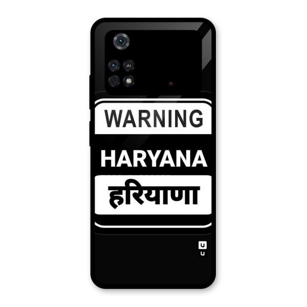 Warning Haryana Glass Back Case for Poco M4 Pro 4G