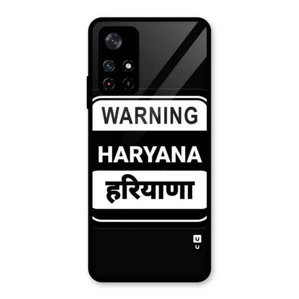 Warning Haryana Glass Back Case for Poco M4 Pro 5G