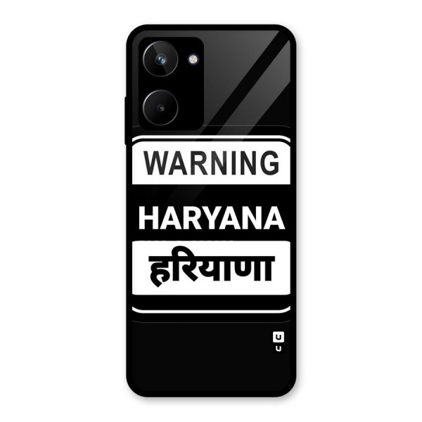 Warning Haryana Glass Back Case for Realme 10