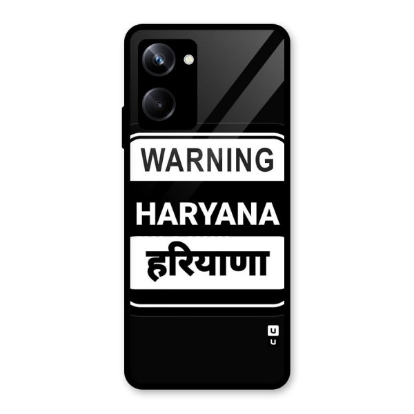 Warning Haryana Glass Back Case for Realme 10 Pro