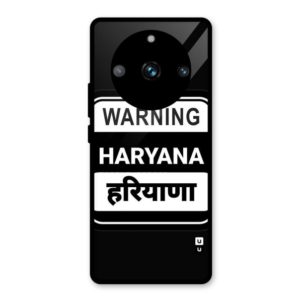 Warning Haryana Glass Back Case for Realme 11 Pro Plus