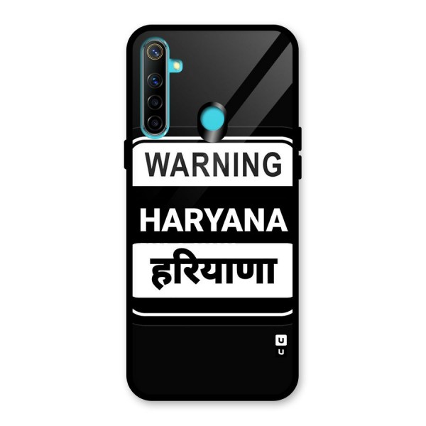 Warning Haryana Glass Back Case for Realme 5