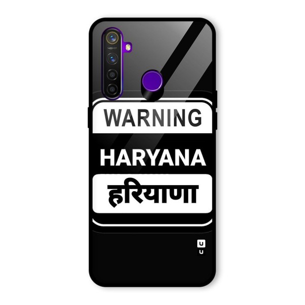 Warning Haryana Glass Back Case for Realme 5 Pro