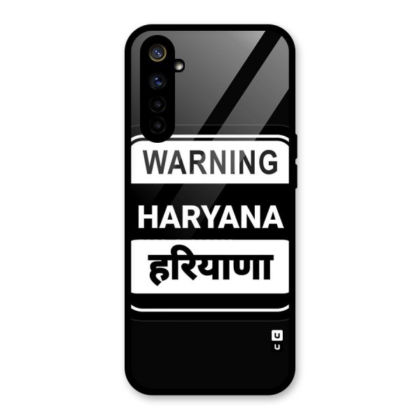 Warning Haryana Glass Back Case for Realme 6