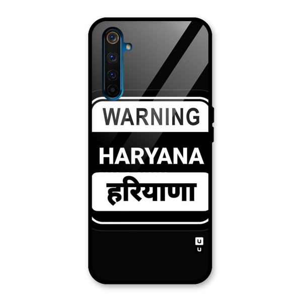 Warning Haryana Glass Back Case for Realme 6 Pro