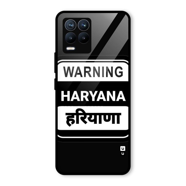 Warning Haryana Glass Back Case for Realme 8