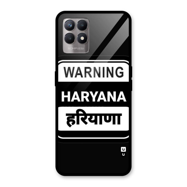 Warning Haryana Glass Back Case for Realme 8i