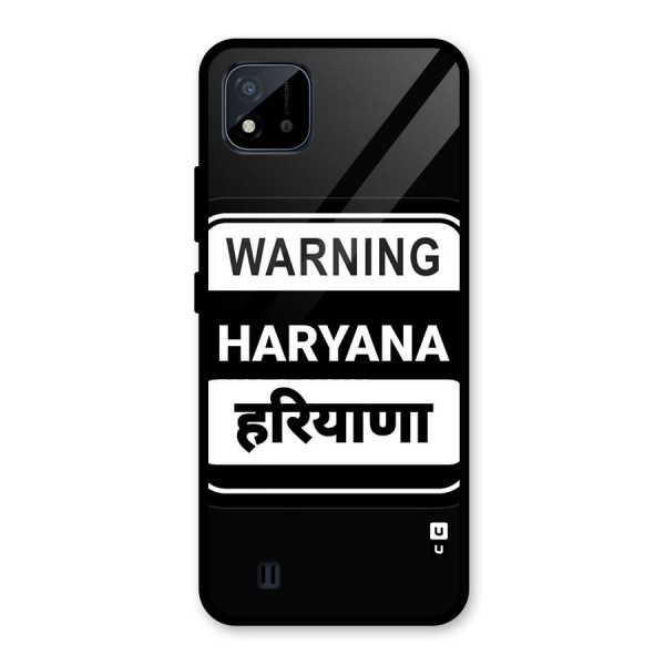 Warning Haryana Glass Back Case for Realme C11 2021