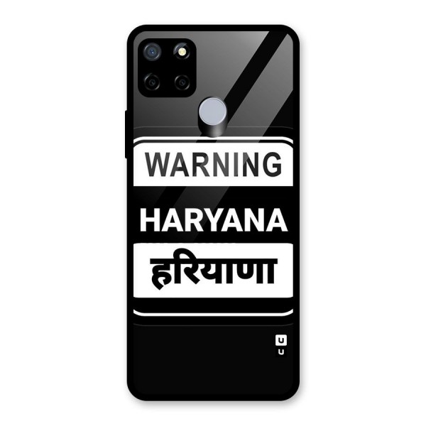 Warning Haryana Glass Back Case for Realme C12