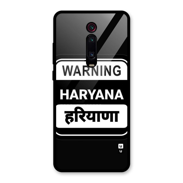 Warning Haryana Glass Back Case for Redmi K20