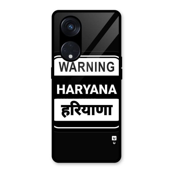 Warning Haryana Glass Back Case for Reno8 T 5G