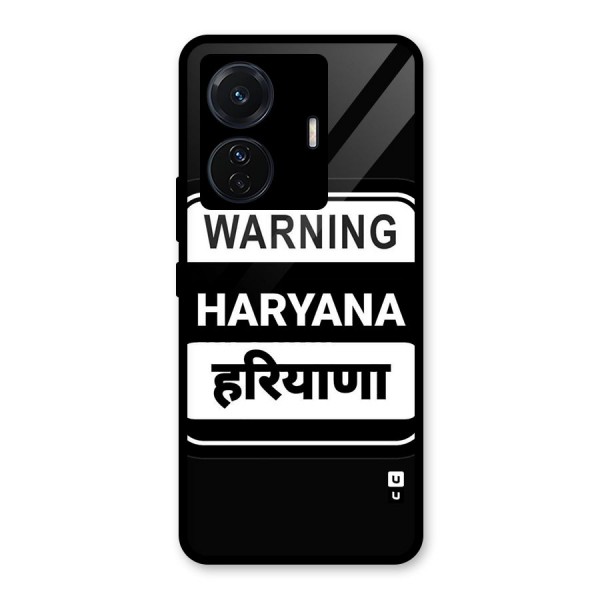 Warning Haryana Glass Back Case for Vivo T1 Pro