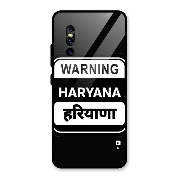 Warning Haryana Glass Back Case for Vivo V15 Pro