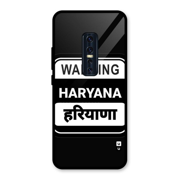 Warning Haryana Glass Back Case for Vivo V17 Pro