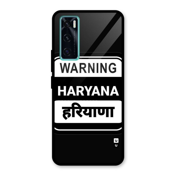 Warning Haryana Glass Back Case for Vivo V20 SE