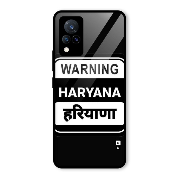 Warning Haryana Glass Back Case for Vivo V21 5G