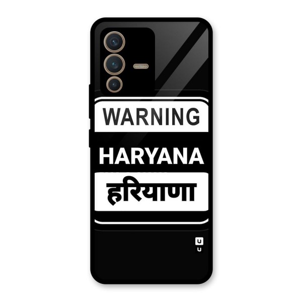 Warning Haryana Glass Back Case for Vivo V23 5G