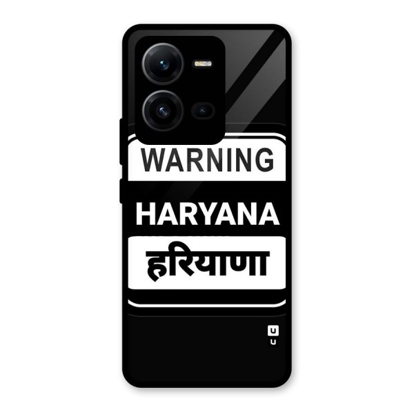 Warning Haryana Glass Back Case for Vivo V25