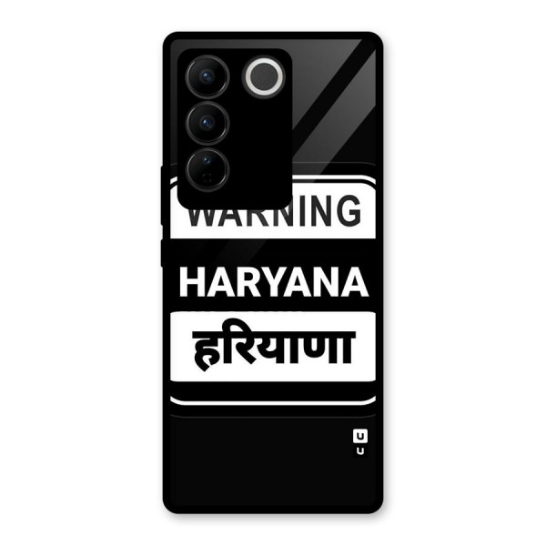 Warning Haryana Glass Back Case for Vivo V27 Pro