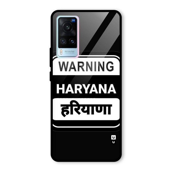 Warning Haryana Glass Back Case for Vivo X60