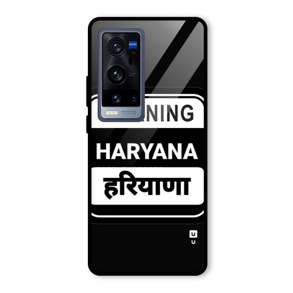 Warning Haryana Glass Back Case for Vivo X60 Pro Plus