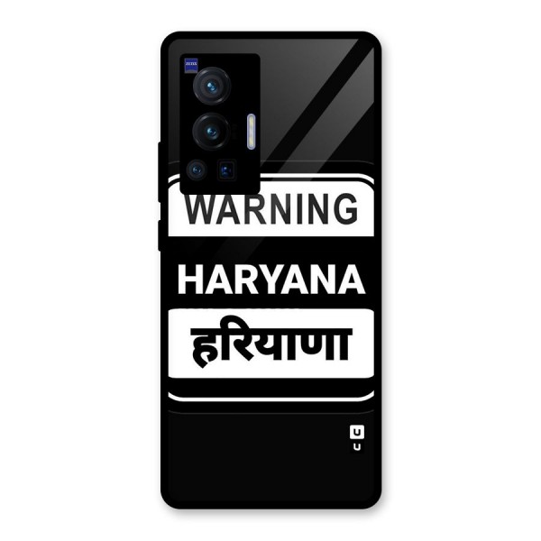 Warning Haryana Glass Back Case for Vivo X70 Pro