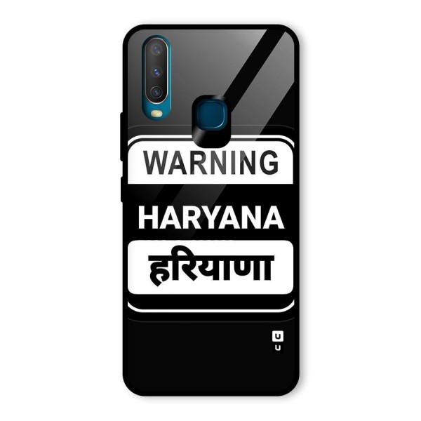 Warning Haryana Glass Back Case for Vivo Y12